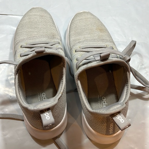 Adidas light GRAY silver stripes Cloudform Sneakers LACE UP WOMENS SIZE 8 USA 8 - Picture 3 of 10